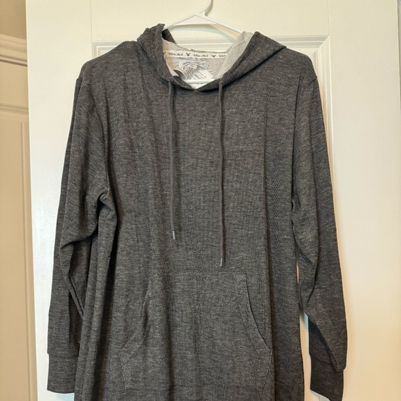 White Mark Women's Hoodie Sweatshirt Dress Large size Charcoal color - Picture 1 of 3